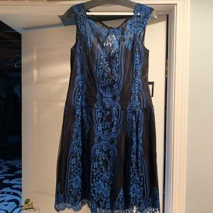Nanette Lepore blue & black lace dress size 6 nwt